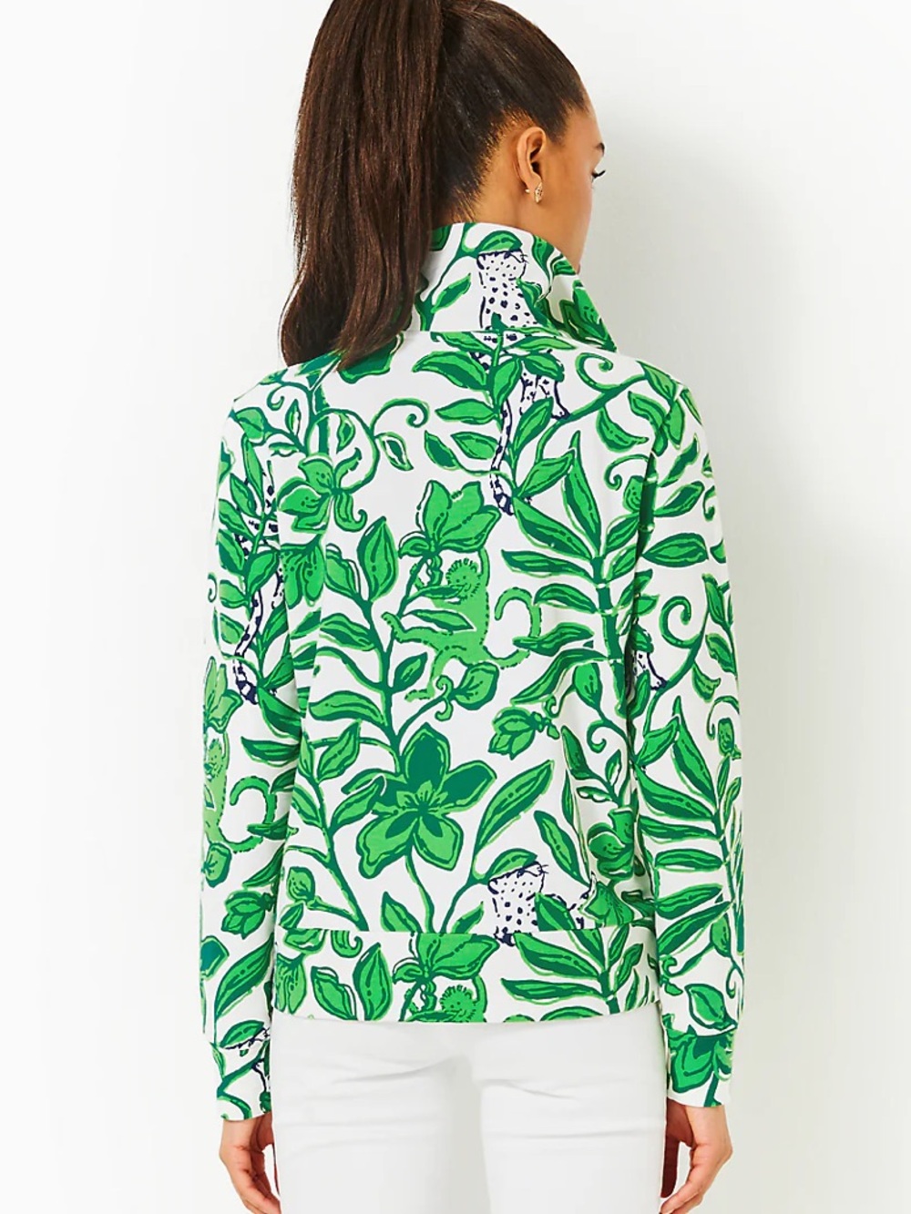 NWT ELENI UPF 50+ PULLOVER, FIDDLE LEAF GREEN ESCAPE PLAN - Picture 2 of 10